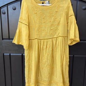 Anthro Spring Yellow Dress 🌻